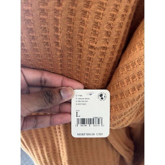 Free People NWT Fall Chic Mock Neck Boho Coastal Grandma Cottage Knit Sweater - Picture 8 of 8